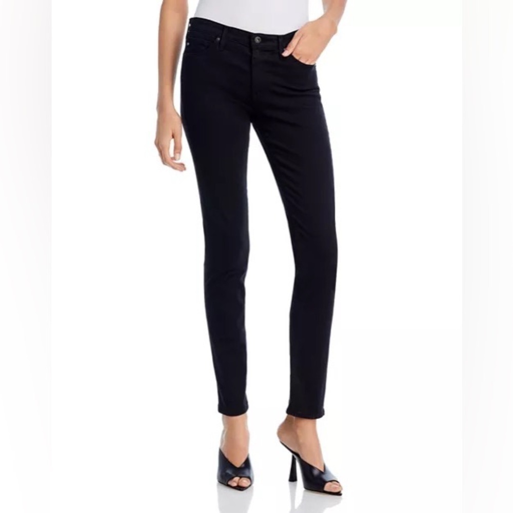 AG The Prima Cigarette Jean Black Mid Rise Size 26 Regular